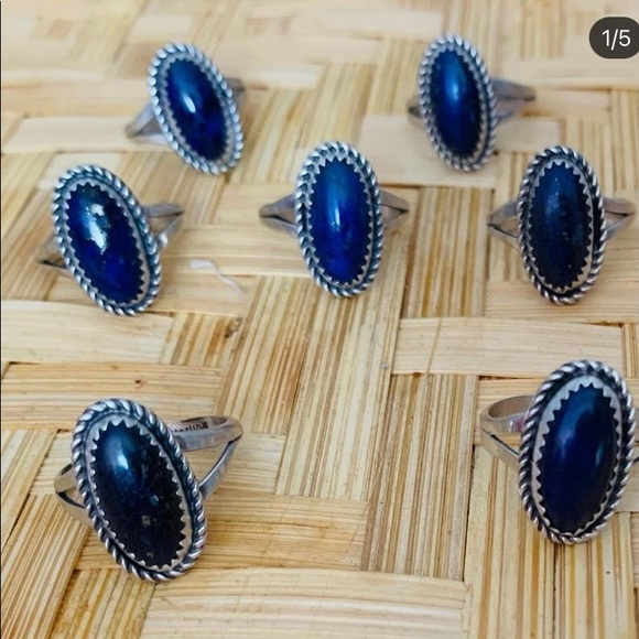 Pre order Olivia Rodrigo ring lapis sterling navajo made - Picture 2 of 11